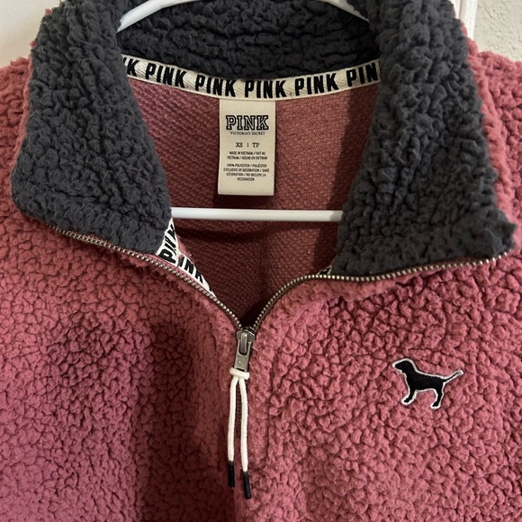 Pink Victoria secret mauve pink sherpa jacket size xs - Picture 2 of 3